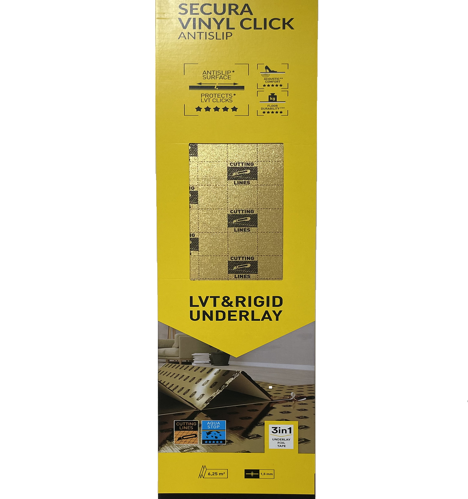 Podložka SECURA LVT CLICK SMART 3in1 Antislip