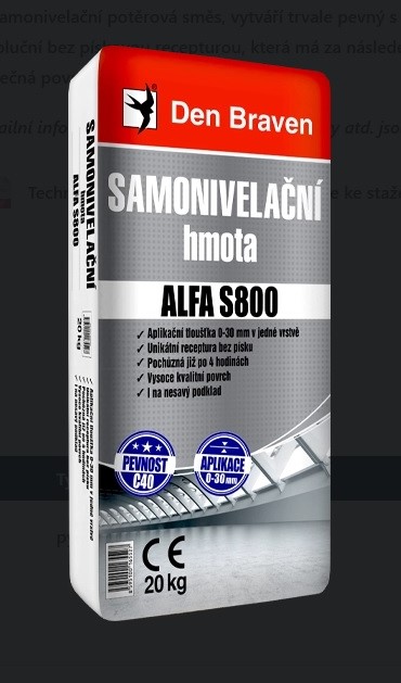 Samonivelační hmota ALFA S800