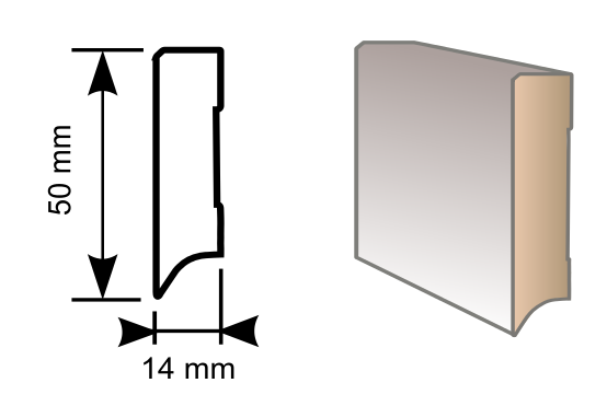 Originál lišta RS50 Rigid dub pálený 810167