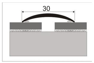 Přechodový profil-oblý 30mm 270cm dub selský