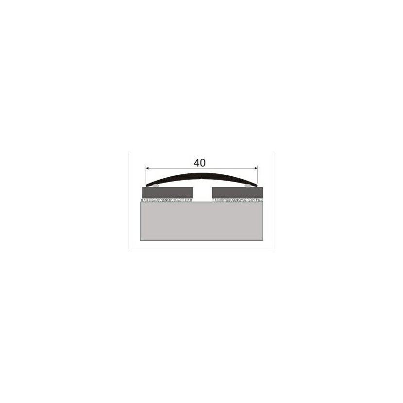 Přechodový profil-oblý 40mm 270cm beton tmavý
