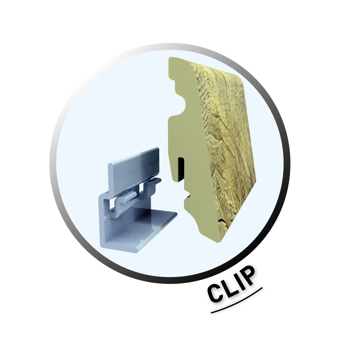 Upevňovací klipy Gerflor k MDF lištám